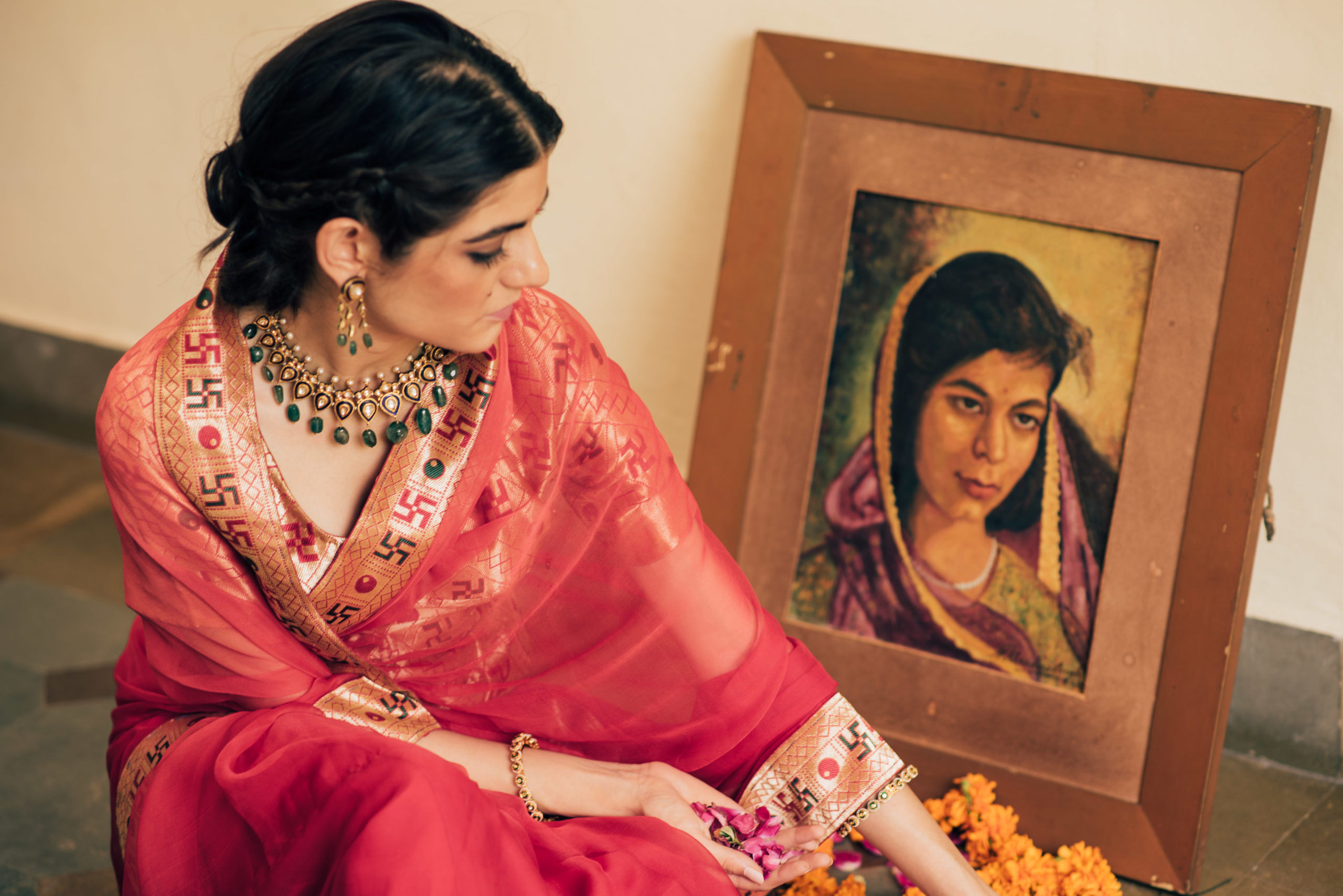 Chiffon sari labels that are balancing tradition with modernity