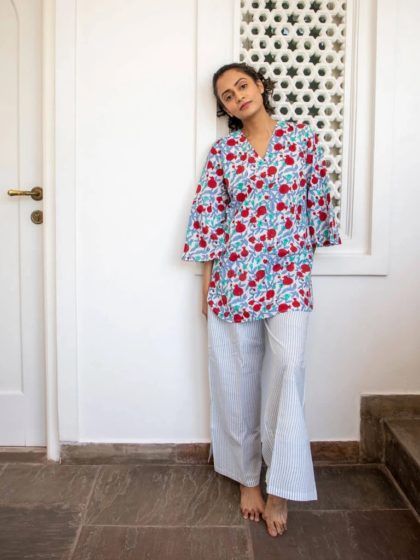 Buy Brown Velvet Printed Geometric Notch Lapel Collar Blazer And Pant Set  For Women by Soniya G Online at Aza Fashions.