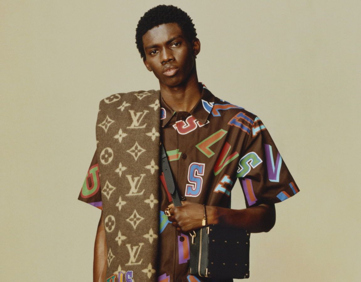Louis Vuitton NBA Brown Multicolor Letters Button Up Shirt