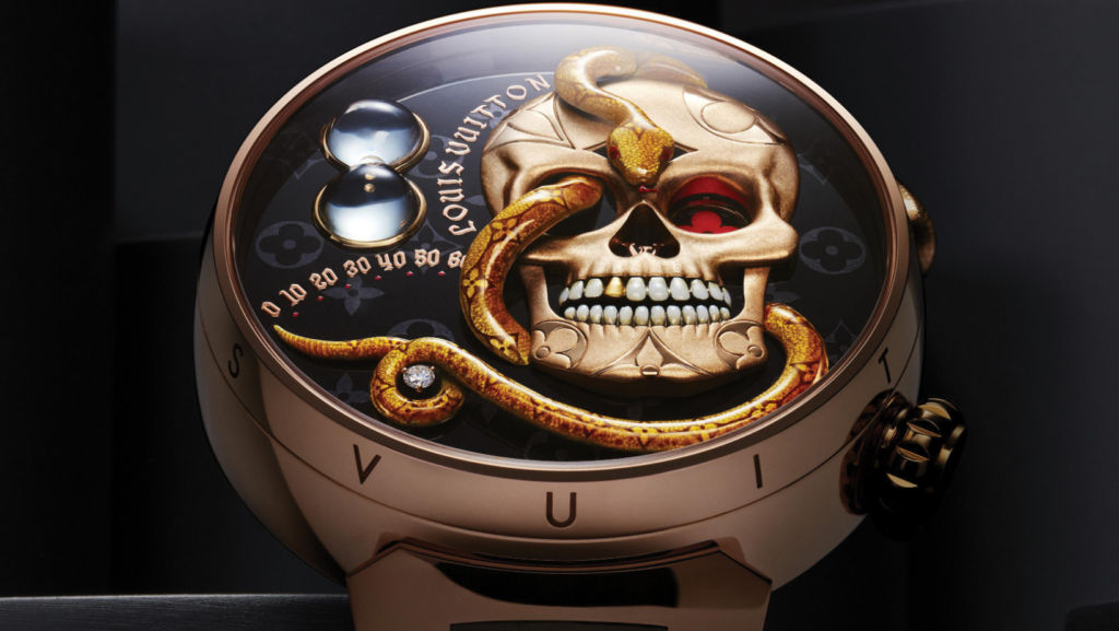 Up close and personal with mortality and symbolism with the Louis Vuitton Tambour Carpe Diem