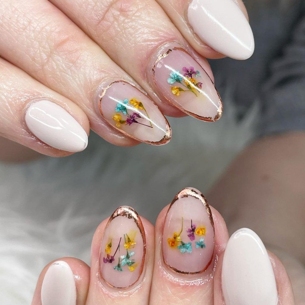 Encapsulated Dried Flower Nails | Dried Pressed Flowers Nail Art -  300colors Flower - Aliexpress