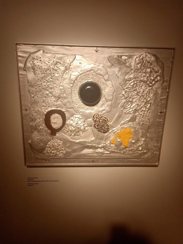 Himmat Shah, Untitled Pop with Enamel Paint with silver glazing Untitled (Devi) Bronze. Image: Courtesy KNMA.