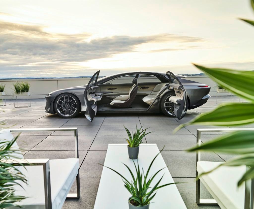 Audi’s Grandsphere allows you to change cabin settings by blinking your eyes