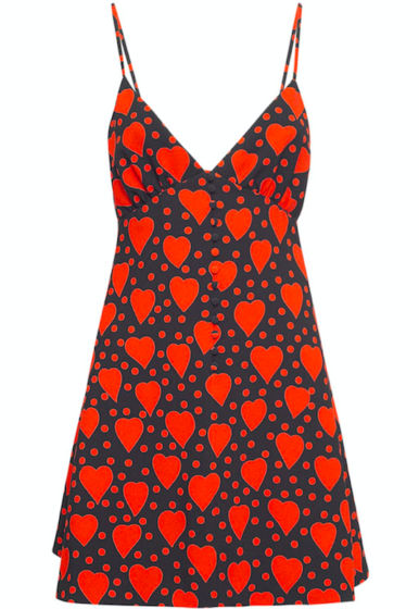 Saint Laurent heart print mini dress