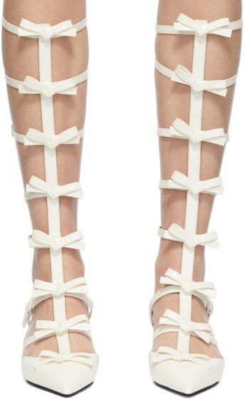 Valentino knee-high French Bows 45mm heels