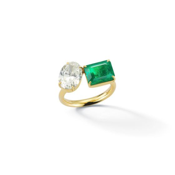 0.20ct 14k Yellow Gold Two Stone Ring