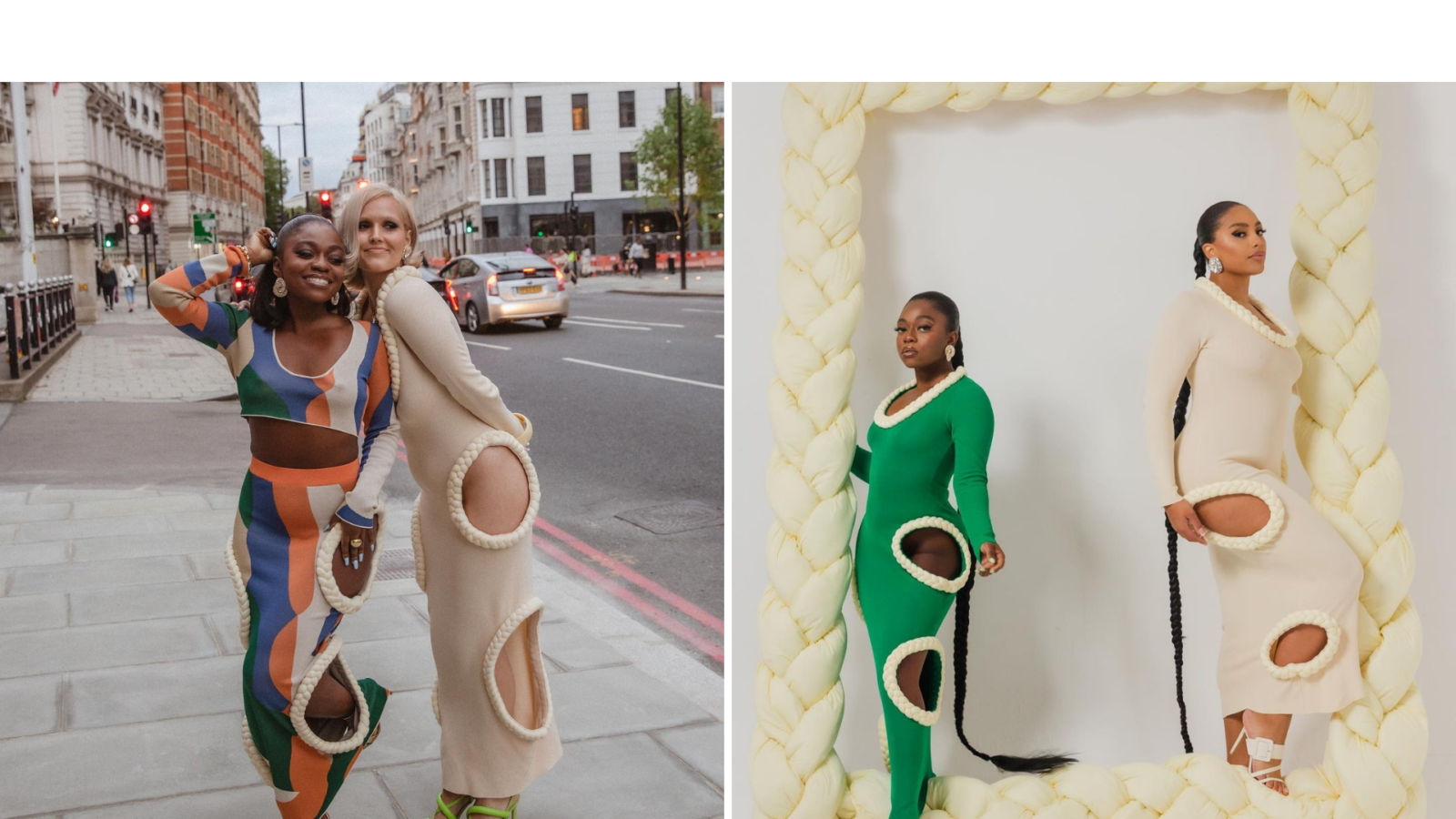 Bring out your scissors as dresses with massive holes catch fashion’s fancy