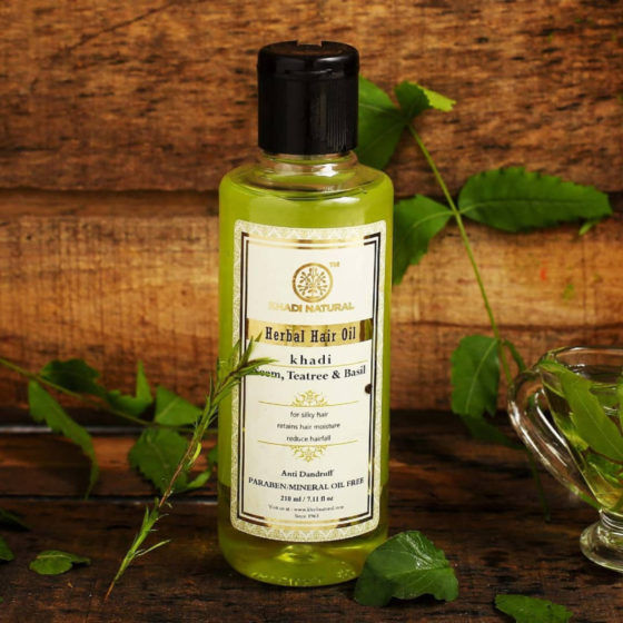 Khadi Natural Neem, Tea Tree & Basil Hair Oil