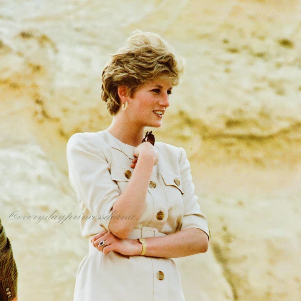Princess Diana in a Bixie haircut