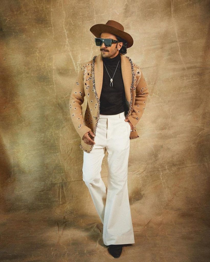 ranveersingh in Asa Kazingmei Leather jacket. Styled by @ekalakhani team # ranveersingh #actor #bollywoodsongs #bollywood #fashion…