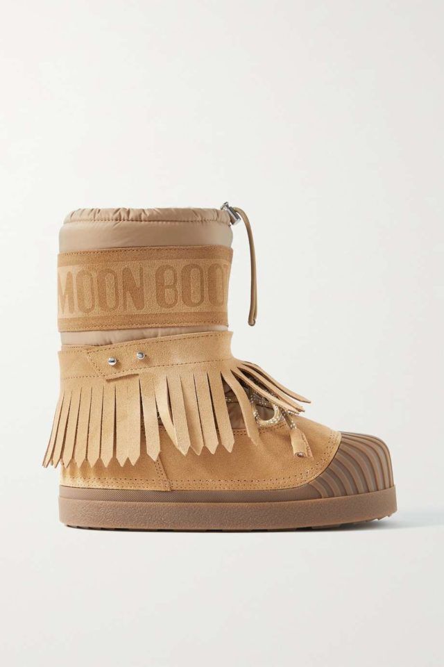8 Palm Angels + Moon Boot Adhara suede, shell and rubber snow boots