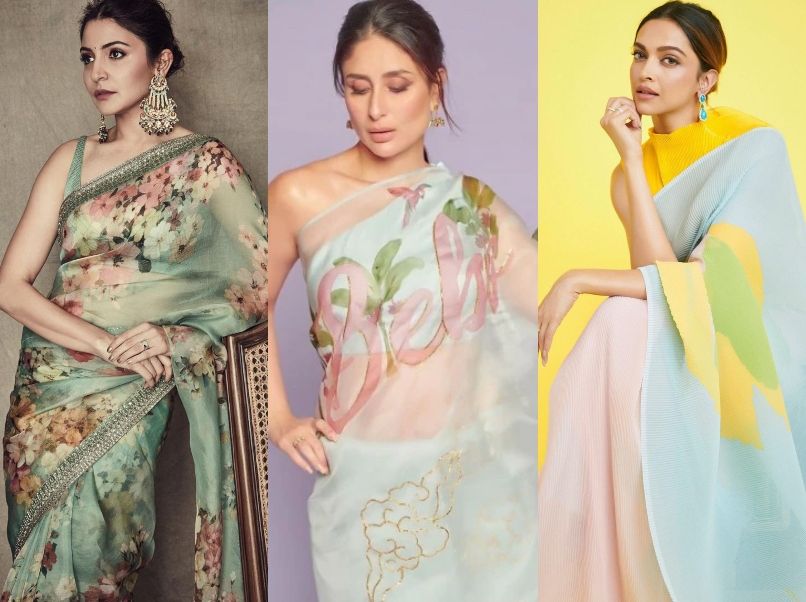 Bollywood Porn Actress Kanika - 8 times Bollywood actresses proved their love for gorgeous organza saris