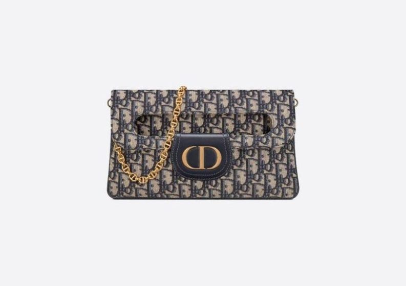 Medium Dior Key Bag Blue Dior Oblique Jacquard