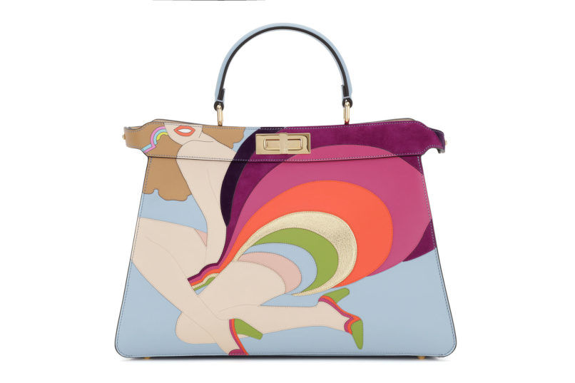 Works of fashion illustrator Antonio Lopez on iconic Fendi bags