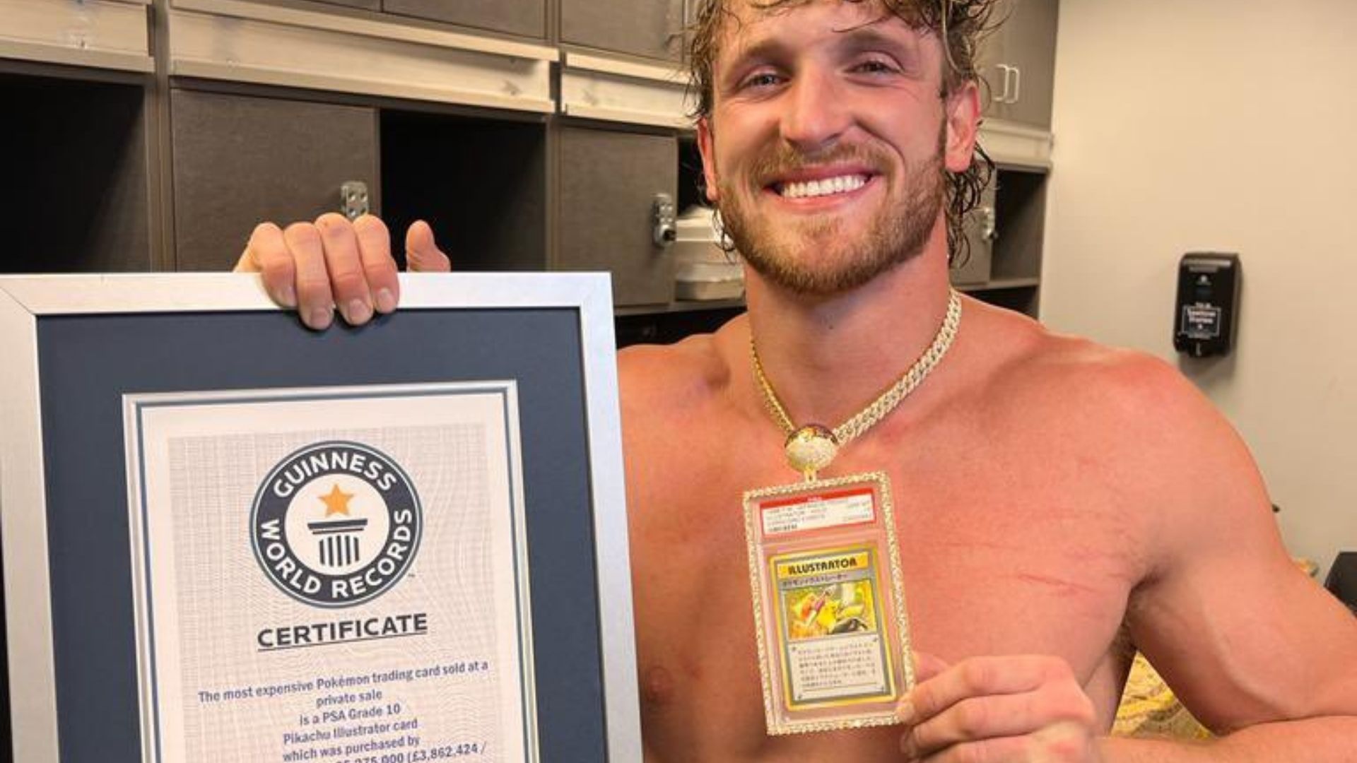 Logan Paul acquires PSA Grade 10 Pikachu Illustrator card for $5.2 million