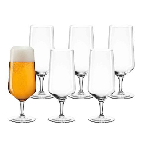 Leonardo Clear Puccini Beer Glasses - 6 Piece Set