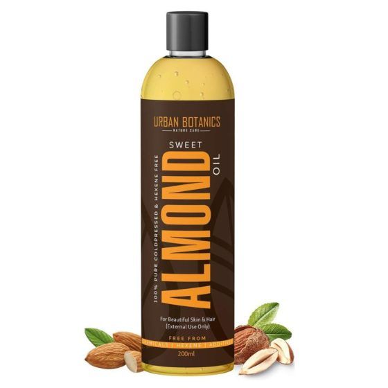 Urban Botanics Pure Cold Pressed Sweet Almond Oil For Hair and Skin