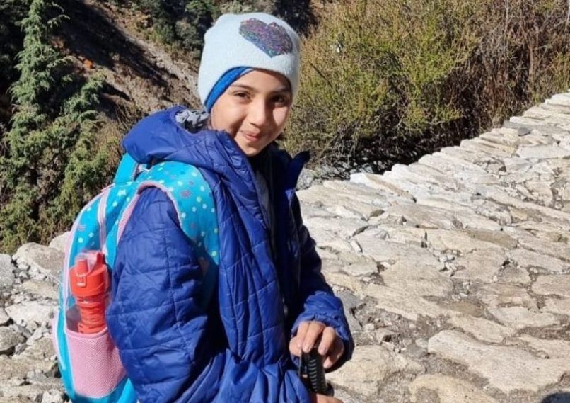 Rhythm Mamania, 10-year-old at Everest Base Camp 