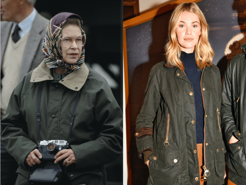 Barbour jacket on sale queen elizabeth