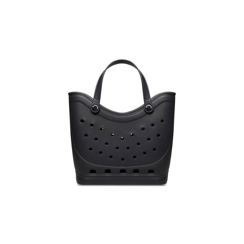 Shop tote bags and phone covers from the latest Balenciaga x Crocs collaboration