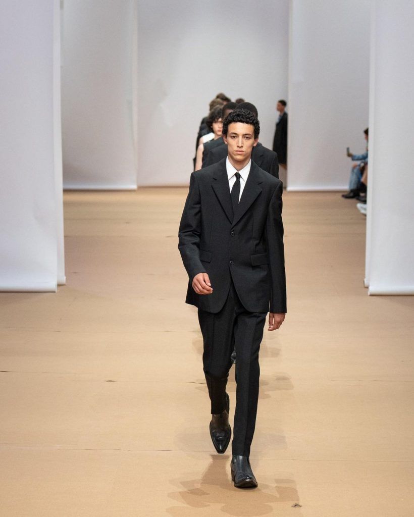 It was a picturesque paper play for Prada at Milan Fashion Week