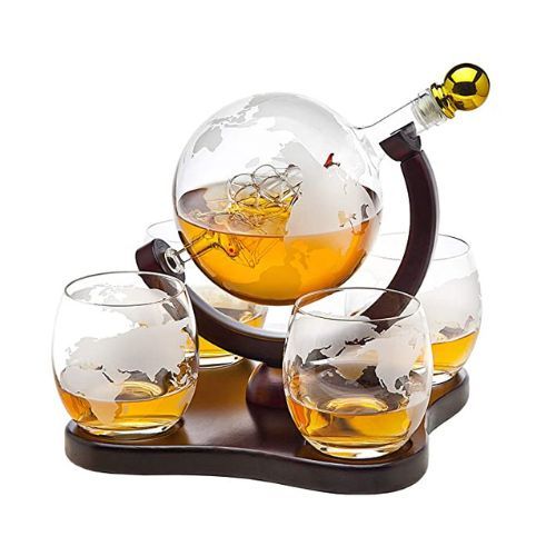 Godinger Whiskey Decanter Globe Set 