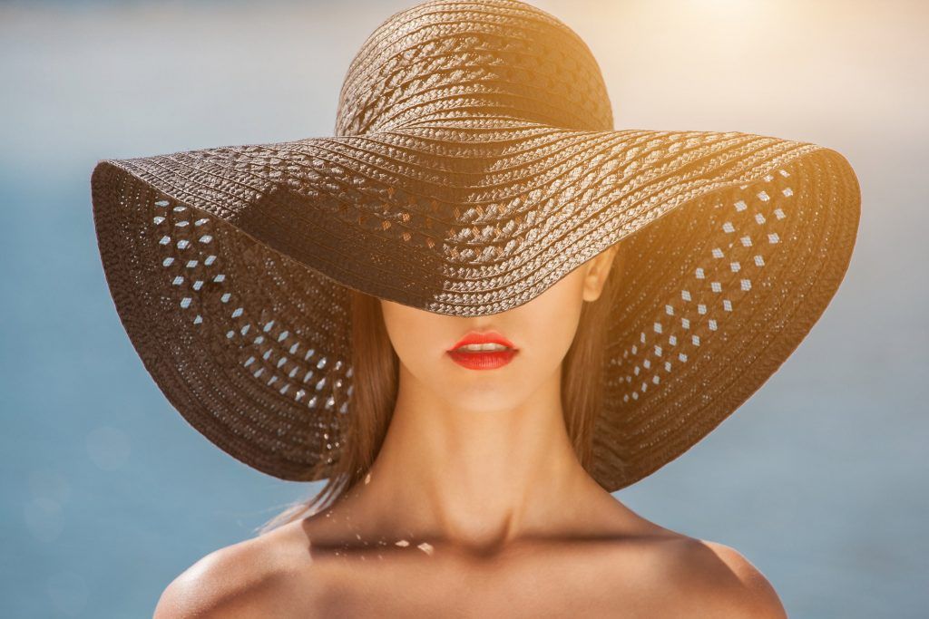 Girl in a sun hat