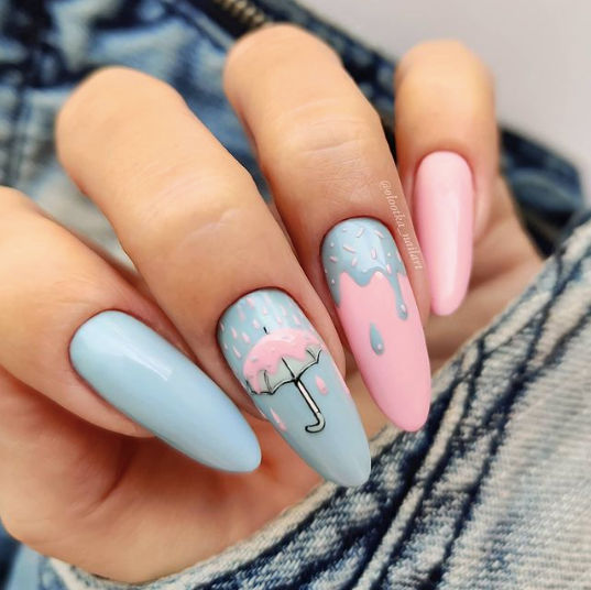 Chase the monsoon blues away with these dreamy and cloudy nail trends