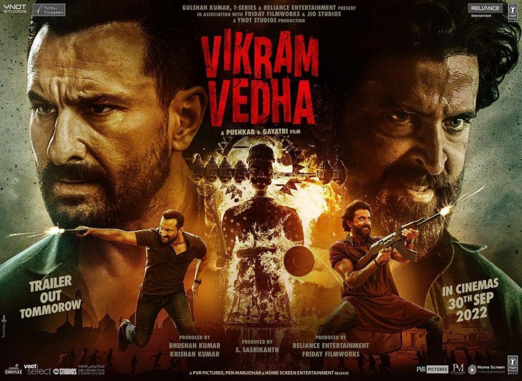 ‘Vikram Vedha’ sees Hrithik Roshan-Saif Ali Khan in a battle of good vs evil
