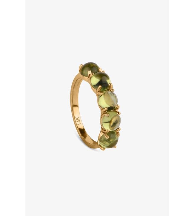 Simsum jewellery yellow peridot ring