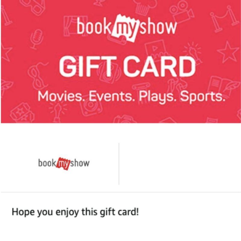 Buy BookMyShow Gift Vouchers Online at a Discounted Price | Crafin.in