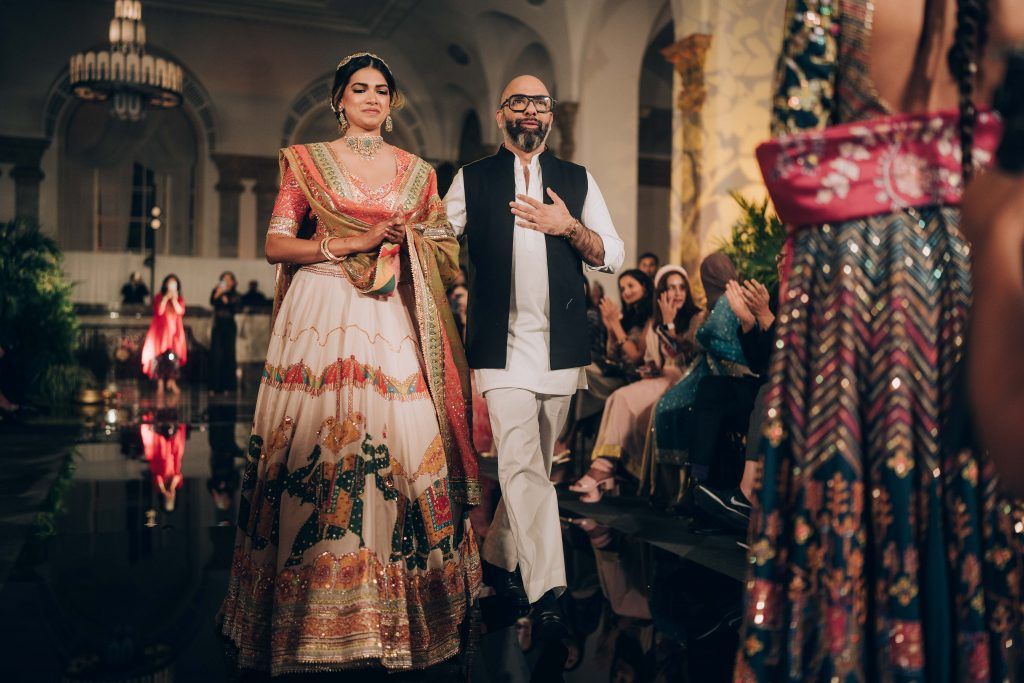 Mayyur Girotra’s collection Zamani at South Asian New-York Fashion Week