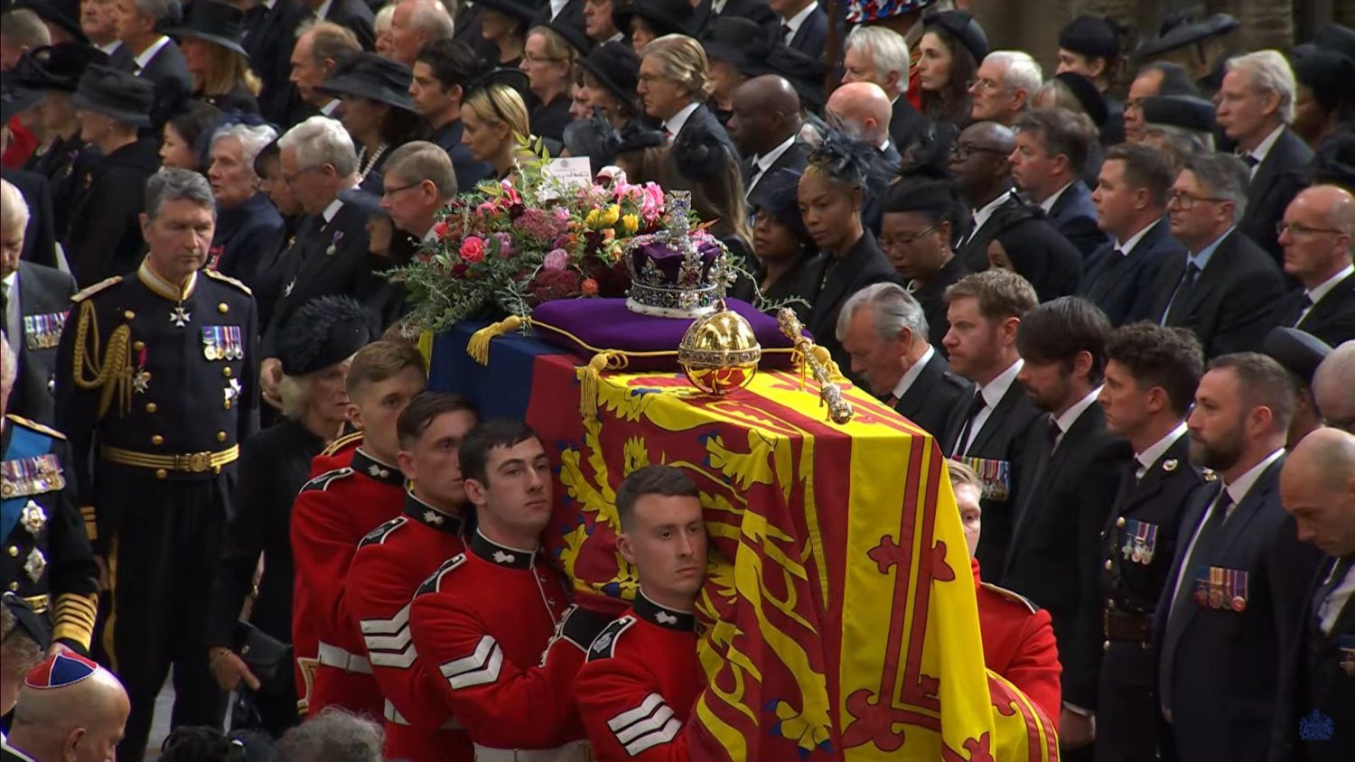 Guests at funeral