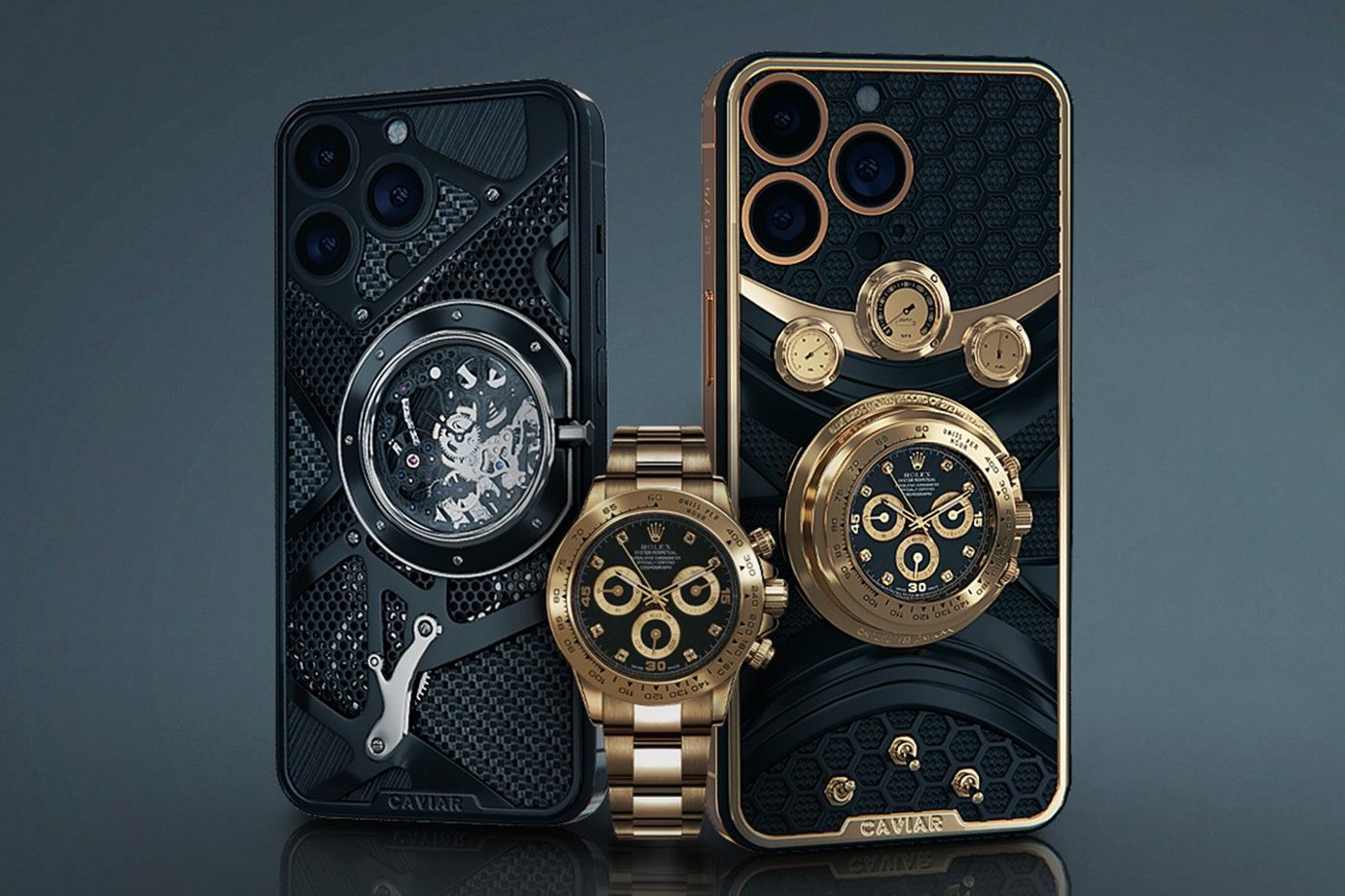 Caviar's iPhone 14 Pro Max houses a Rolex Cosmograph Daytona