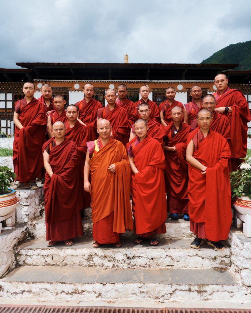 Review Bhutan: monks in bhutan travel review