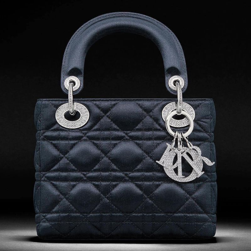 Mini Lady Dior Bag Black Cannage Lambskin  DIOR SG