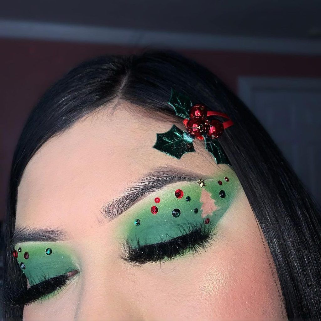 Tiny trees to shimmery snowflakes, these are the best Christmas-inspired makeup looks