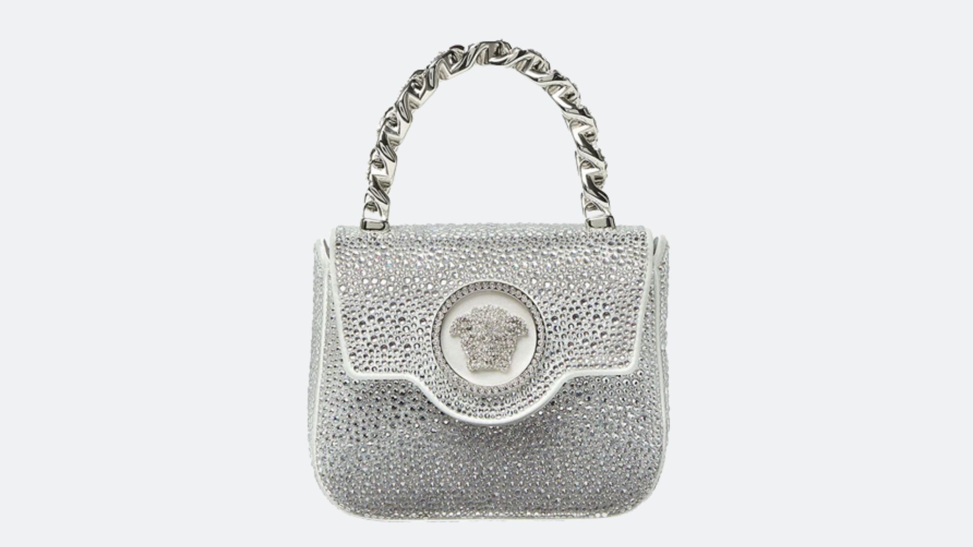 Crystal La Medusa Mini Bag - Silver, Versace