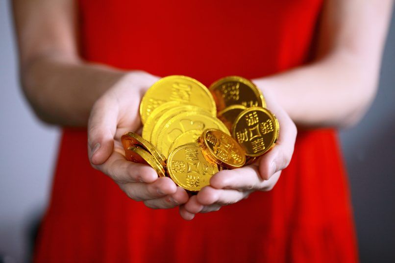 Coins given to kids