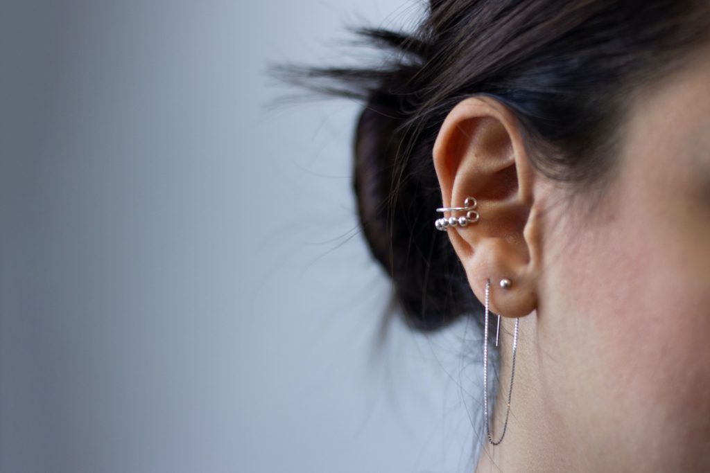 Buy Ethnic 18kt Gold Upper Ear Earrings Barbells Piercing Jewellry India  Piercing Online in India - Etsy