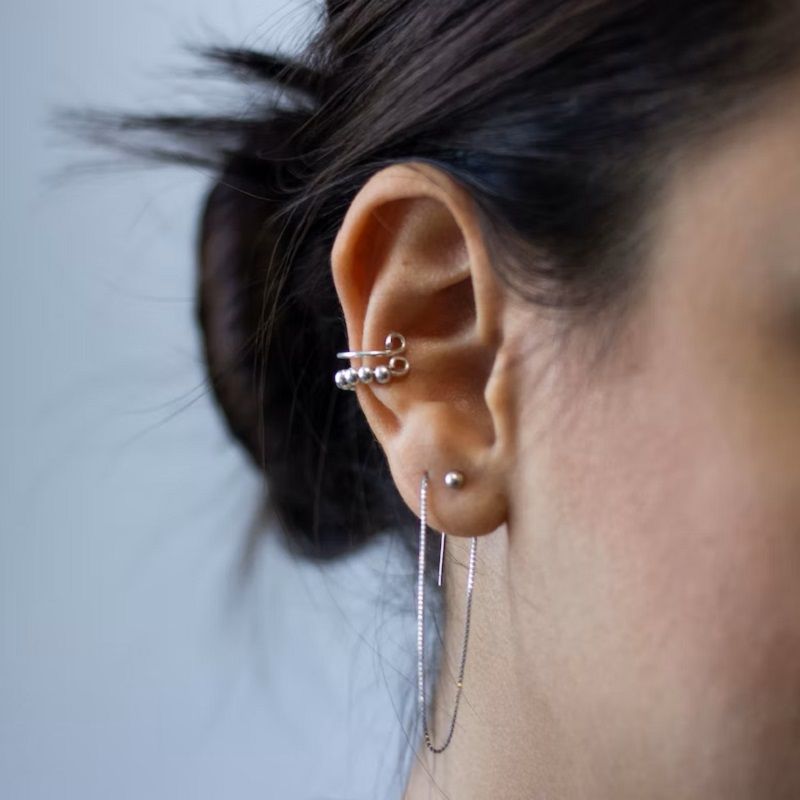Snowflake Cartilage Ear Piercing Jewelry Helix Tragus Earring Stud Set –  Impuria Ear Piercing Jewelry