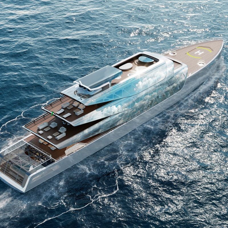 A 3D-printed invisible superyacht could soon be crossing the seas