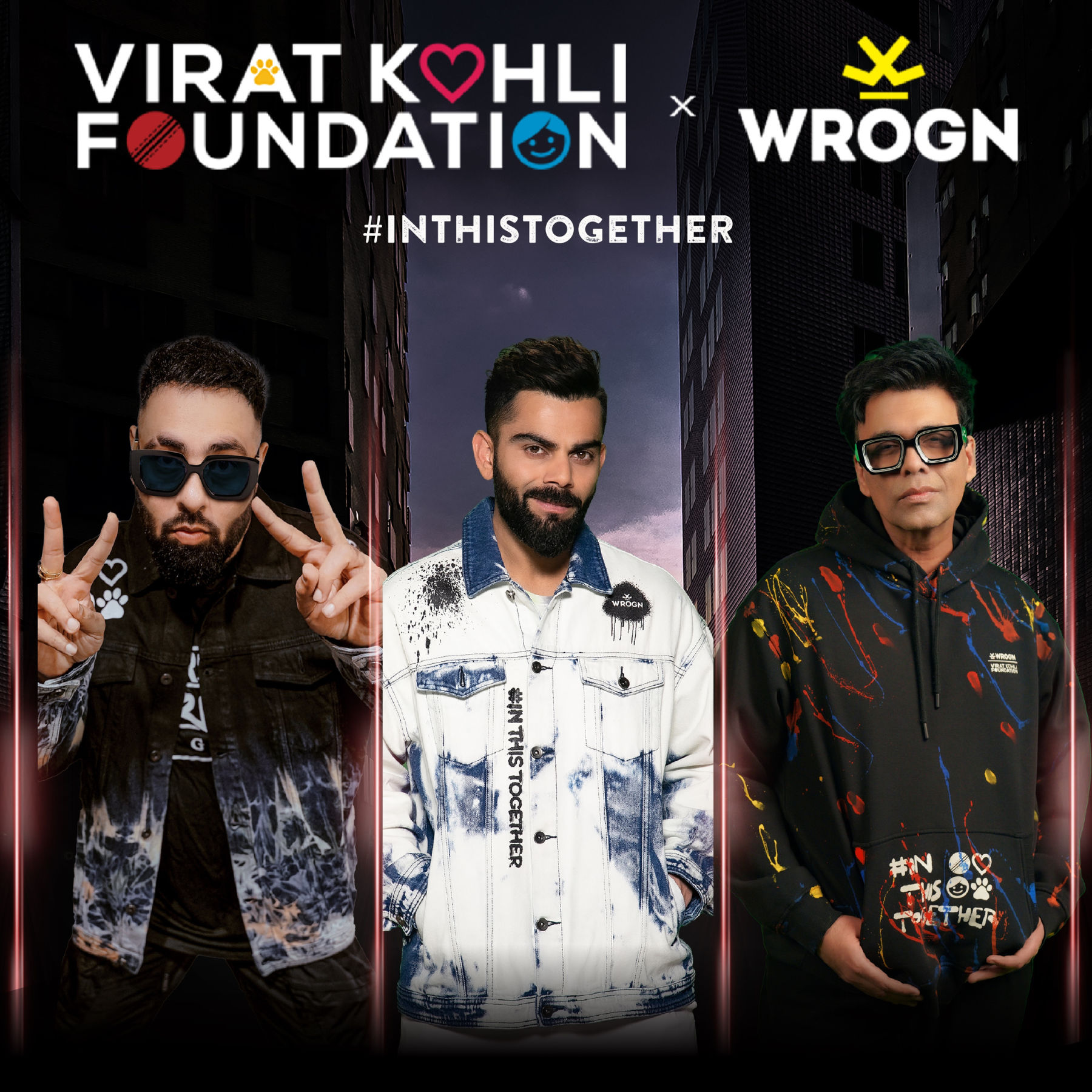 Wrogn x Virat Kohli Foundation partners with fashion icons Karan Johar and  Badshah for a limited-edition capsule collection