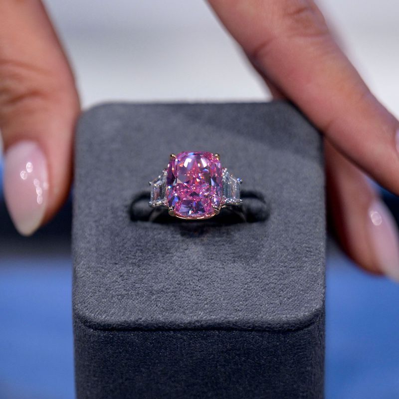 A rare pink diamond is set to go to auction in June