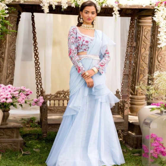 $123Lehenga Style Sarees: Designer Lehenga Saree - Saree Saga
