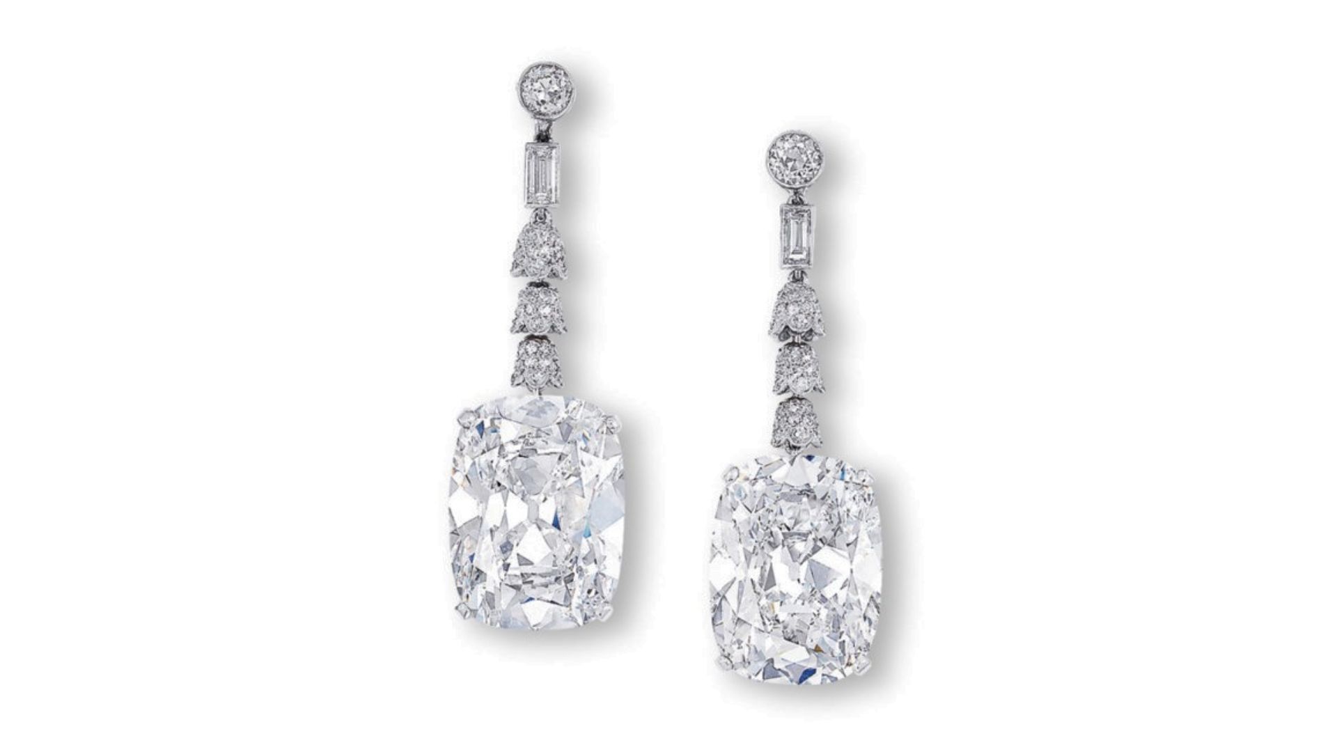 Expensive earrings - Imperial cushions