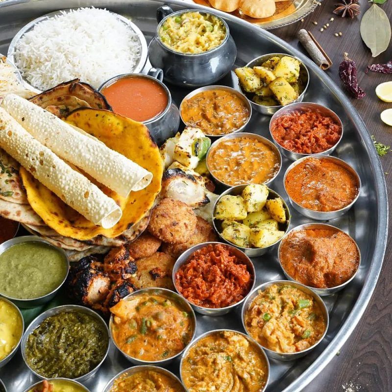 Massive Indian thalis that can't be eaten alone and all that once