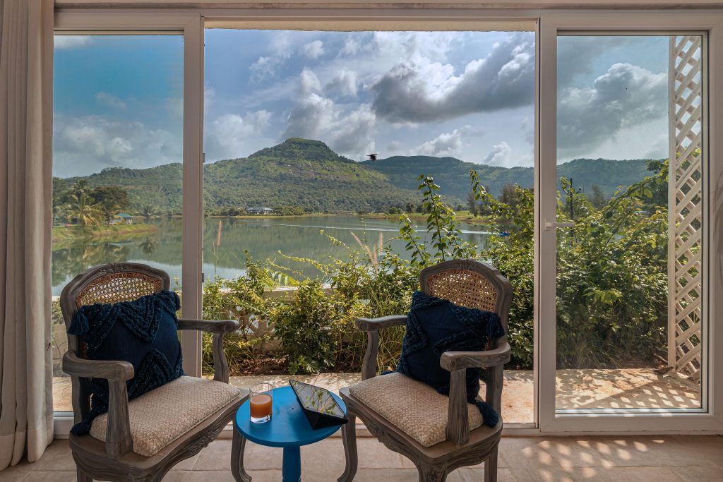 Witness the aesthetic allure of Greece with SaffronStays Kairos Athena in Karjat
