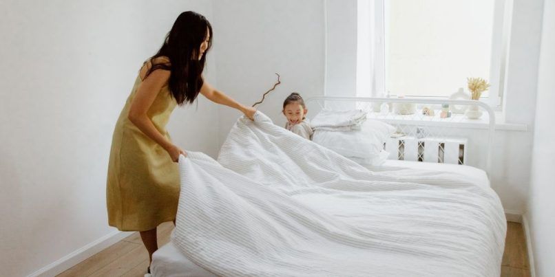 making bed
