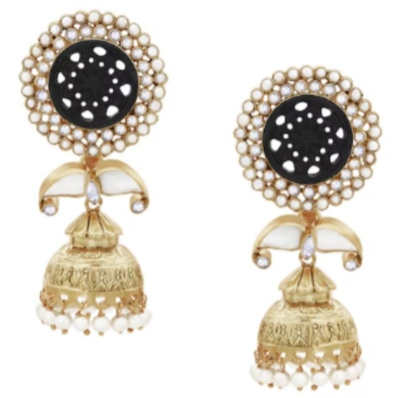 Flipkart.com - Buy Voylla Nayantara Faux Pearls Jhumka Earrings Brass  Jhumki Earring Online at Best Prices in India